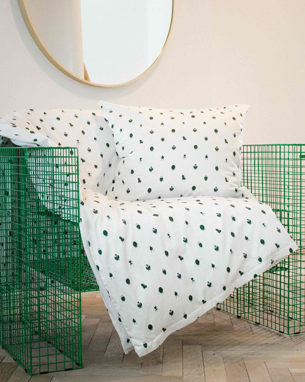 Brainchild - Sängkläder - Designikoner - Vit - Grön