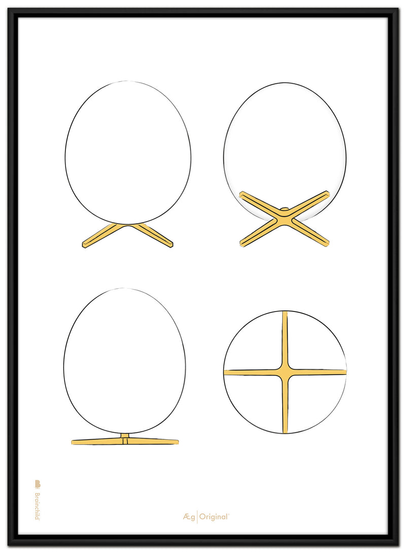 Brainchild - Canvastryck - Designskisser - Vit – Ägg