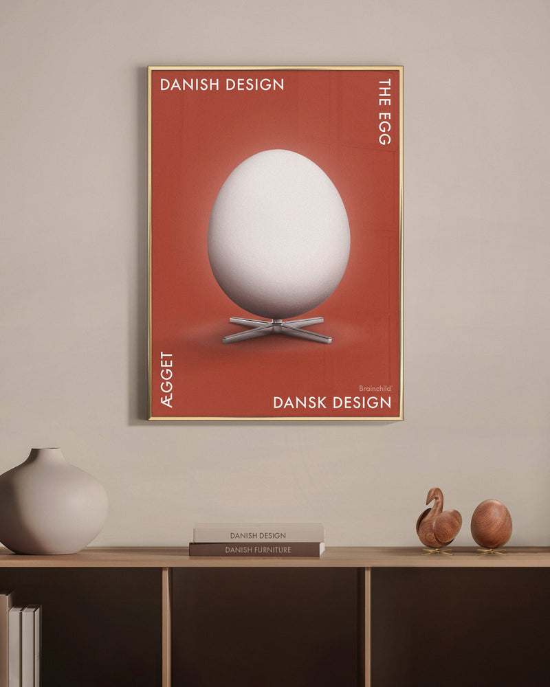 Brainchild - Affisch - Danish Design - Röd - Ägg