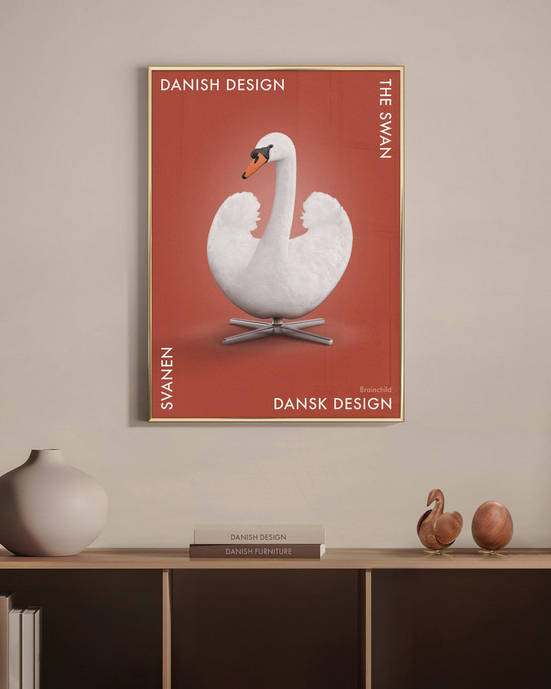 Brainchild - Affisch - Danish Design - Röd - Svan